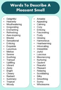 What are some words/adjectives to describe different smells in Tagalog.